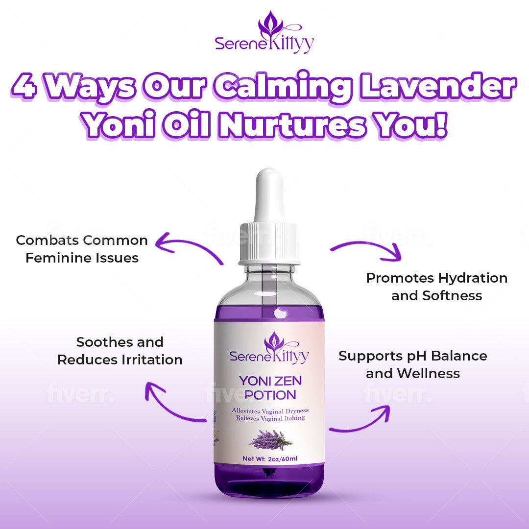 Yoni Zen Potion – Hydrating & Balancing Yoni Oil with Botanical Extracts | Supports Moisture, pH Balance & Comfort